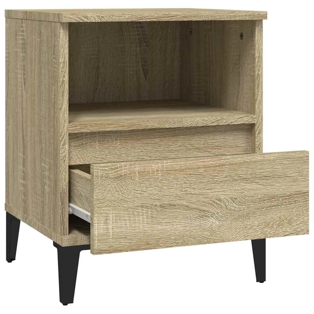 Bedside Cabinets Brown Storage Cabinet 2 Piece 40 x 35 x 50 cm