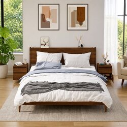 Friendly Brown Oak Nightstands for Your Bedroom