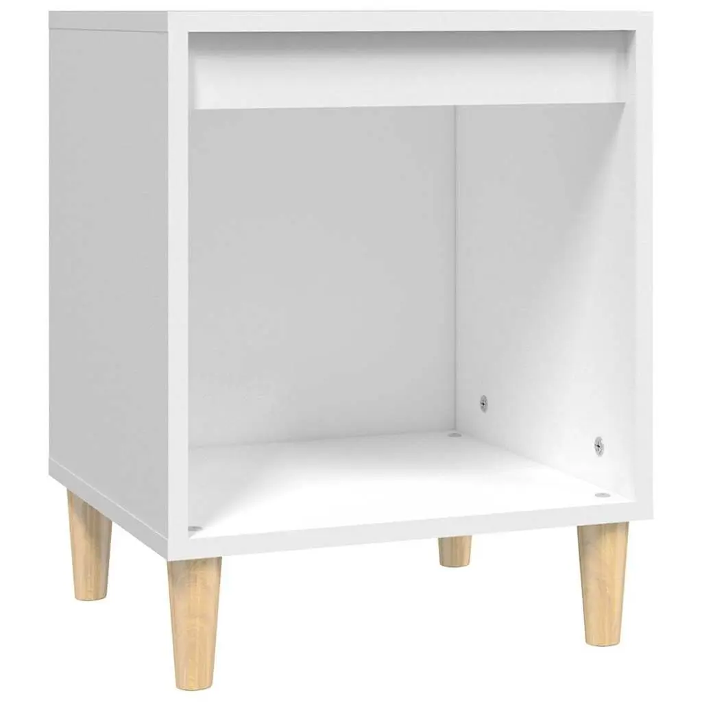 Bedside Cabinets 2 pcs White 40x35x50 cm Engineered Wood Storage Tables