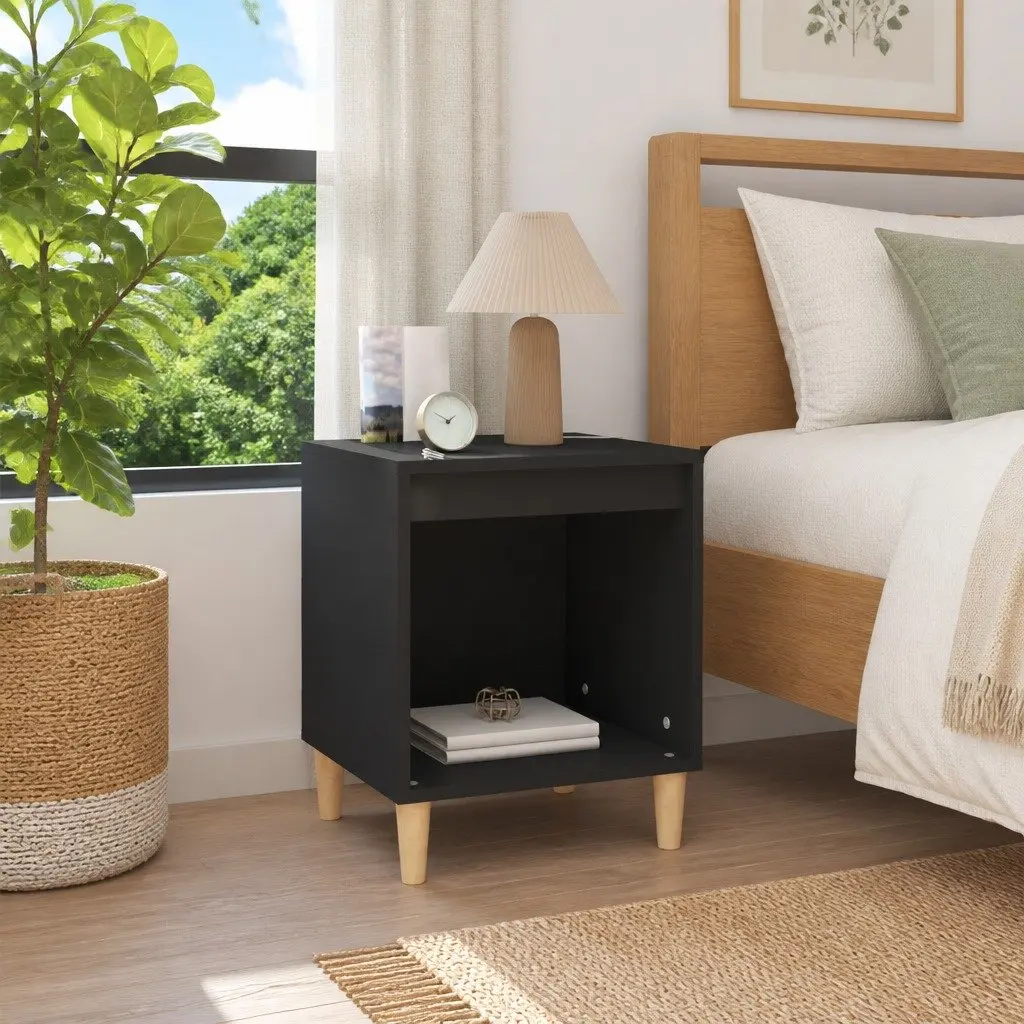 Black Bedside Cabinet