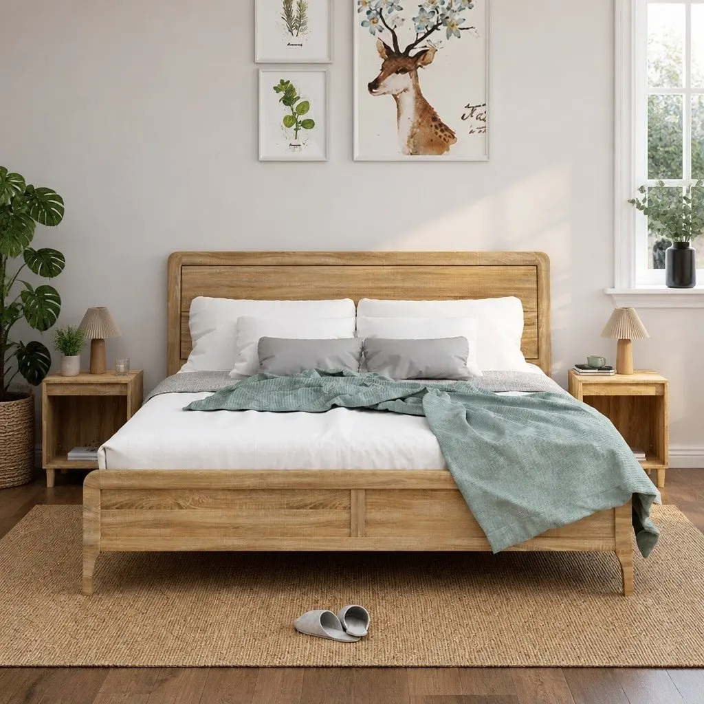 Bedside Cabinets Brown Engineered Wood Storage Side Tables 40x35x50cm 2 Piece