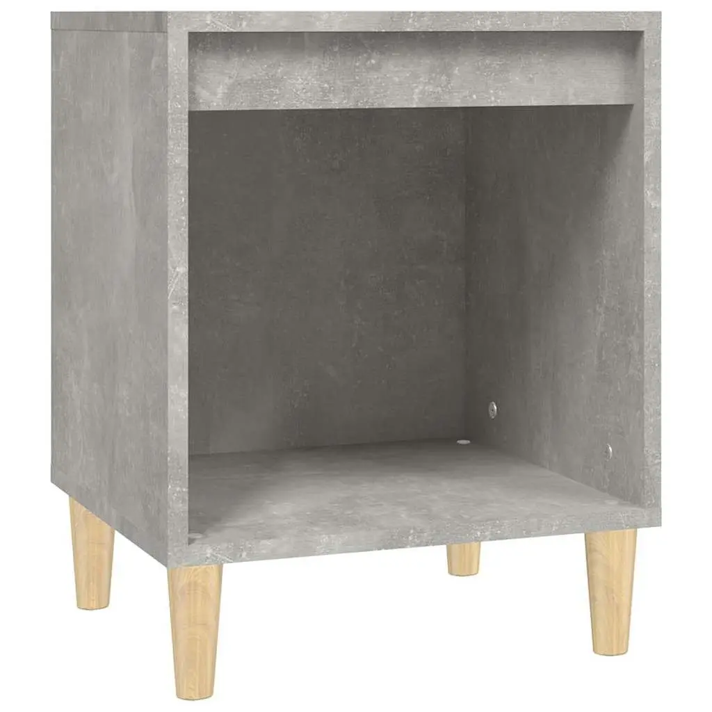 Bedside Cabinets Grey Storage Tables Set of 2 40L x 35W x 50H cm