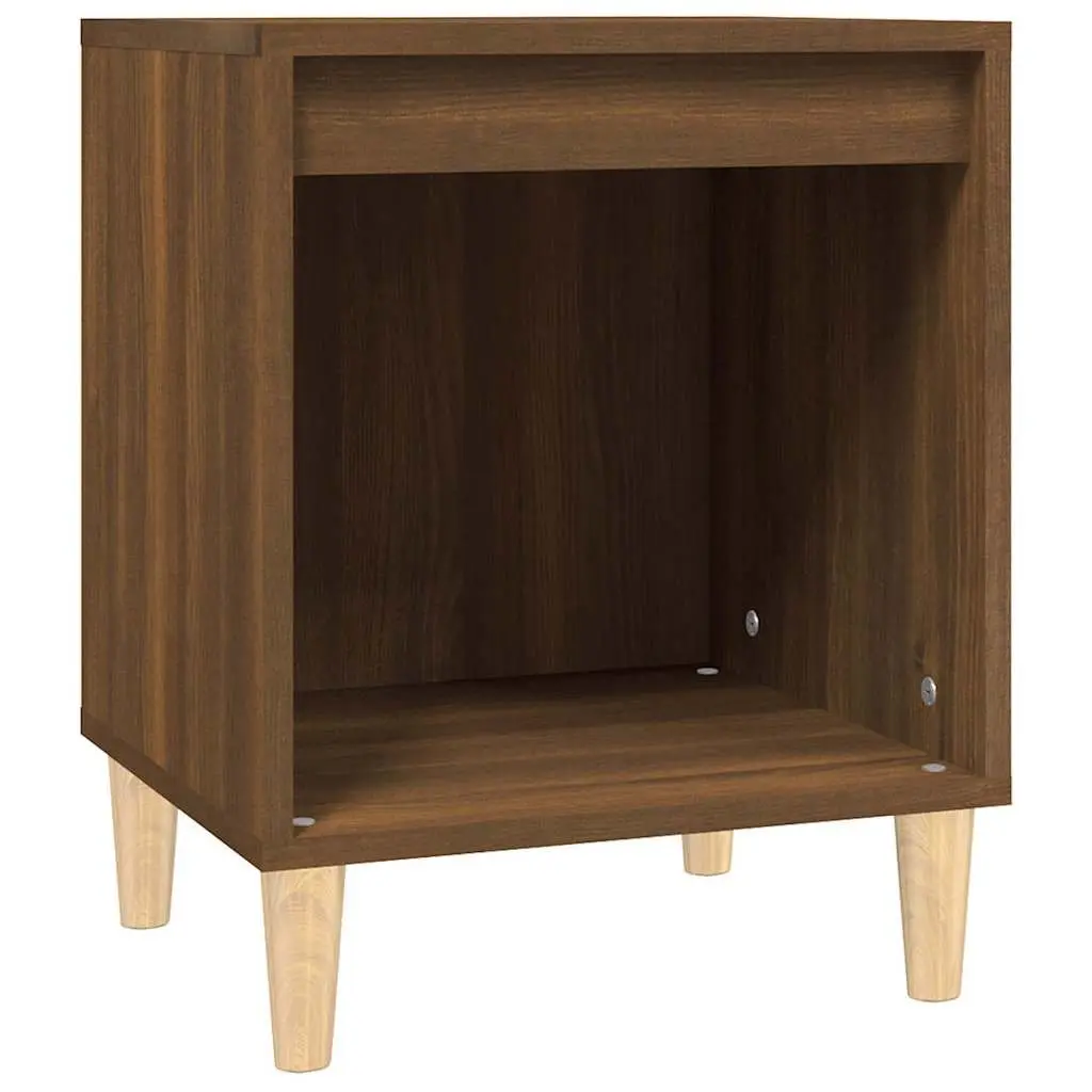 Bedside Cabinet Engineered Wood Brown Oak 40x35x50 cm