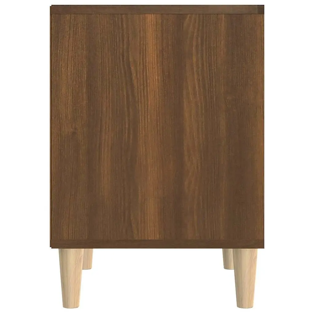 Bedside Cabinet Engineered Wood Brown Oak 40x35x50 cm
