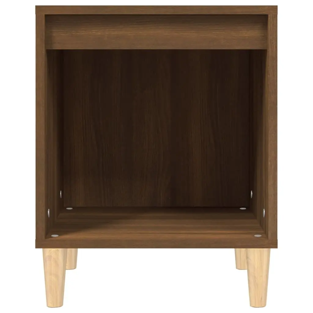 Bedside Tables Brown Oak Storage 40 x 35 x 50 cm 2 Piece