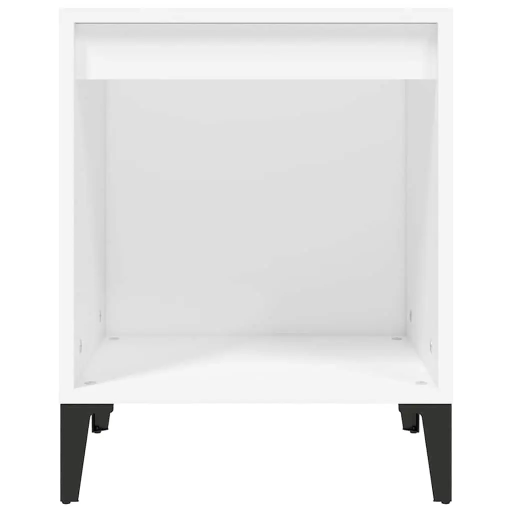 Bedside Cabinet White Nightstand Storage Bedside Table 40x35x50 cm