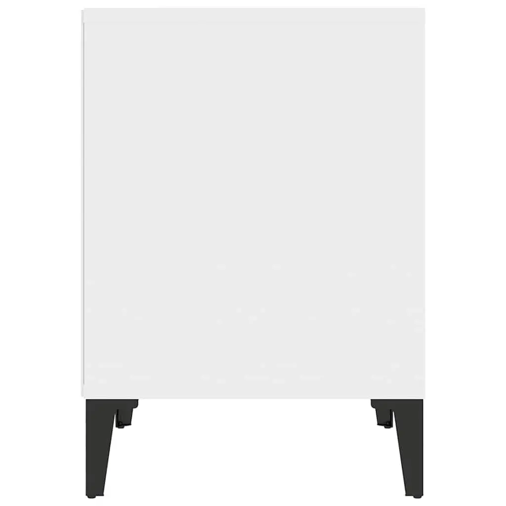 Bedside Cabinet White Nightstand Storage Bedside Table 40x35x50 cm
