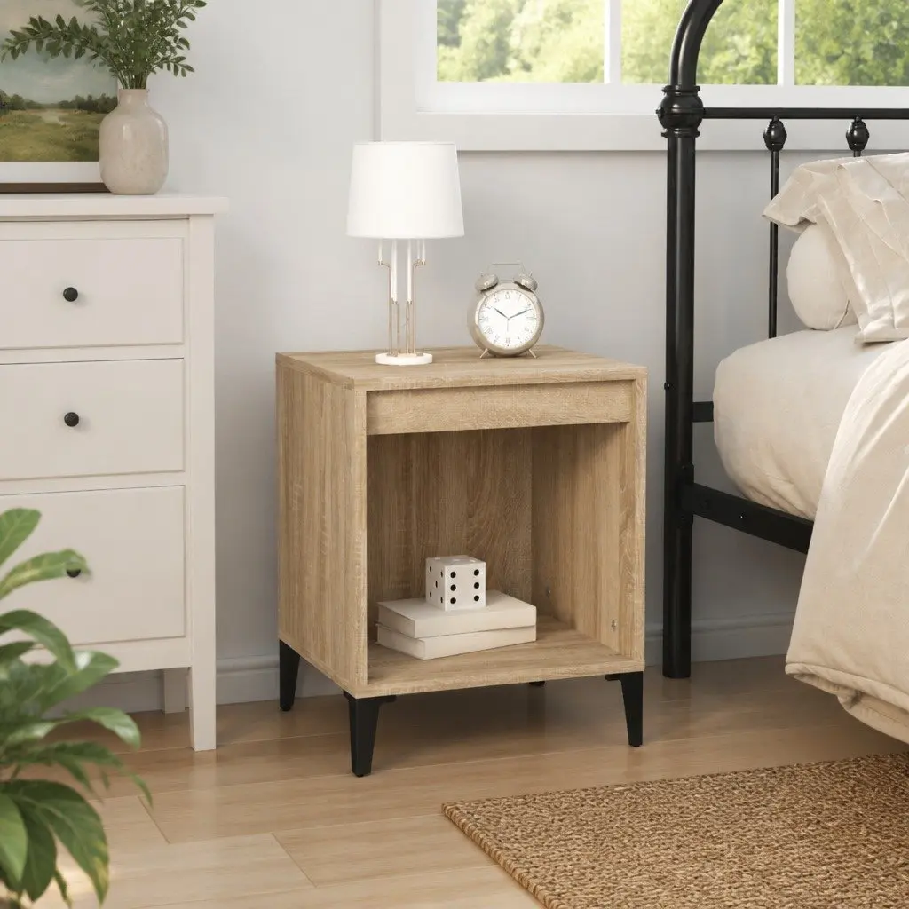 Brown Wooden Bedside Cabinet