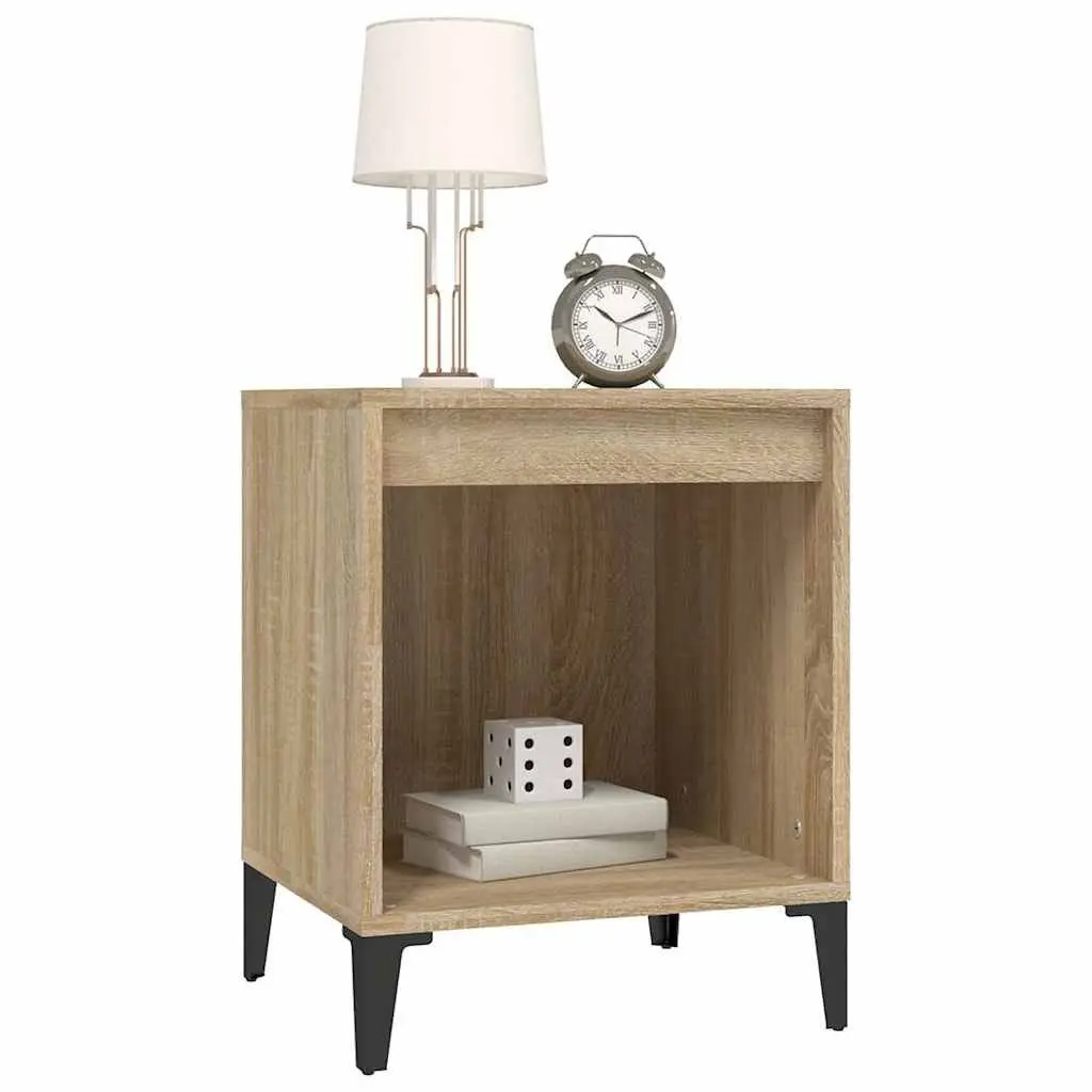 Bedside Cabinets 2 pcs Brown Storage Nightstands Bedroom Furniture Side Tables