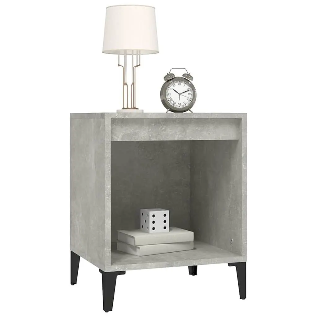 Bedside Cabinet Grey Side Table Nightstand Storage Organiser Bedroom Furniture