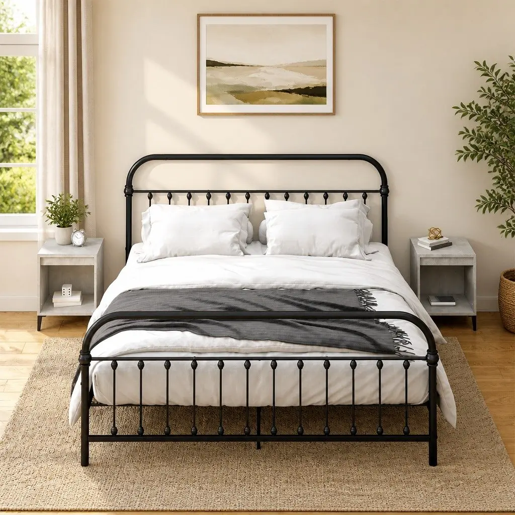 Bedside Cabinets Grey Storage Nightstands 40 x 35 x 50 cm 2 Pieces