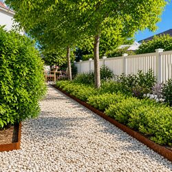 Create Your Garden Oasis with 50 pcs Lawn Edging 10x103 cm Corten Steel