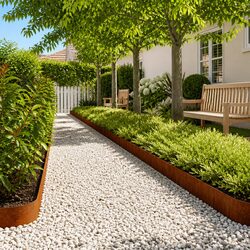 Friendly Corten Steel Lawn Edging - 50 pcs for Your Garden
