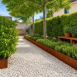 Flexible Lawn Edging Borders - 10 pcs in Steel