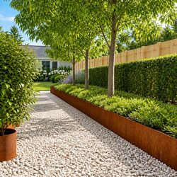 Versatile Lawn Edging Borders Set of 10 – Corten Steel