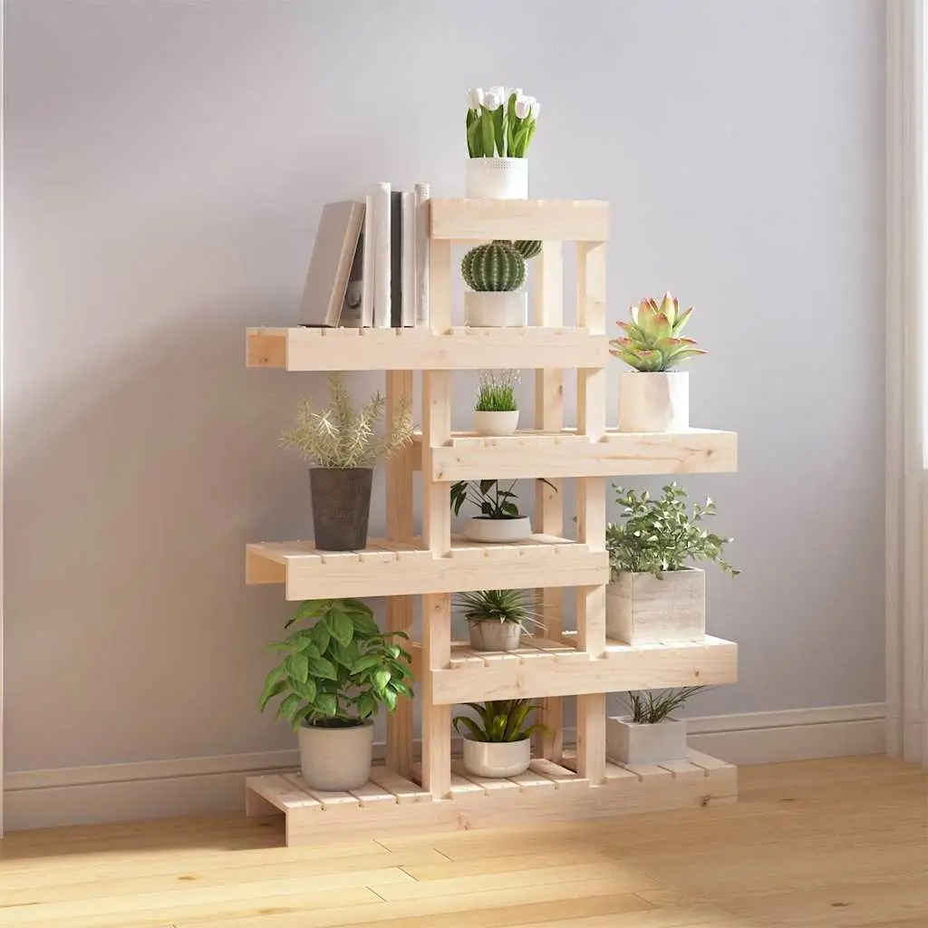 Plant Stand Wooden Flower Display Shelf 85x25x109.5cm