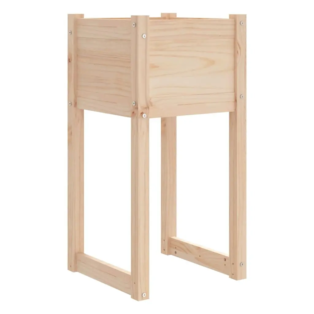 Wooden Planters Solid Pine 40x40x81 cm Set of 2 Rustic Flower Boxes