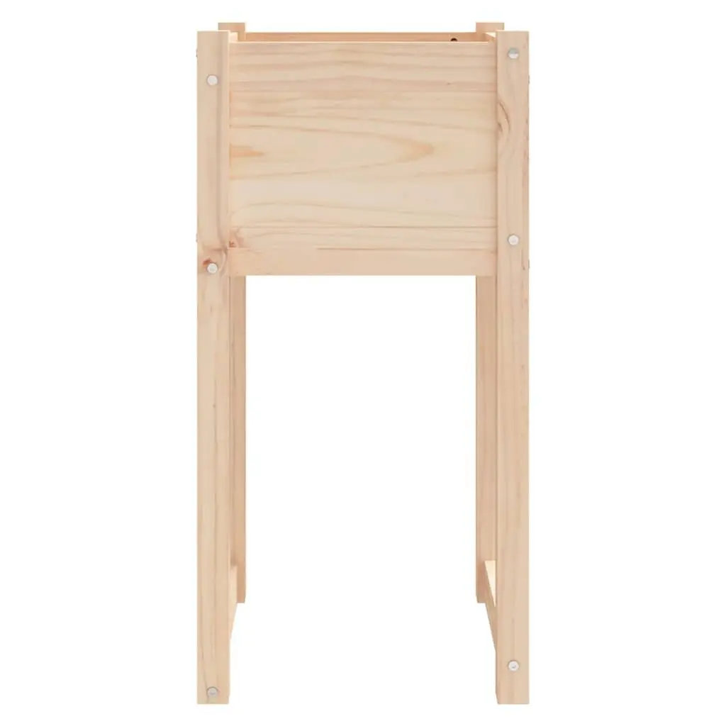 Wooden Planters Solid Pine 40x40x81 cm Set of 2 Rustic Flower Boxes
