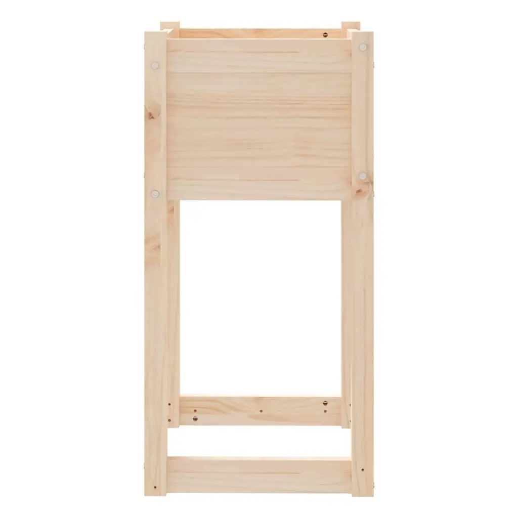 Wooden Planters Solid Pine 40x40x81 cm Set of 2 Rustic Flower Boxes