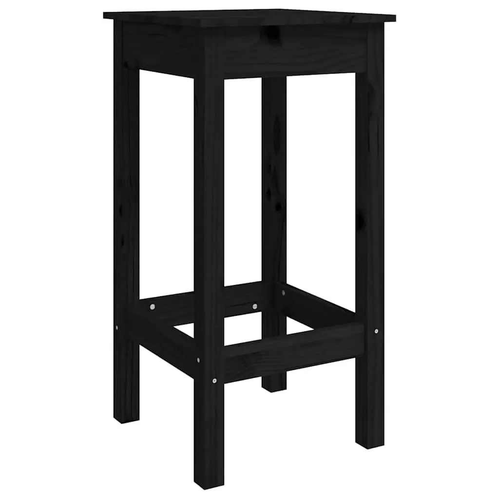 Bar Stools No Backrest Black 40x40x78 cm 2 Piece