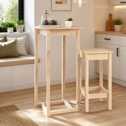 Your New Bar Table 60x60x110 cm in Solid Pine Wood
