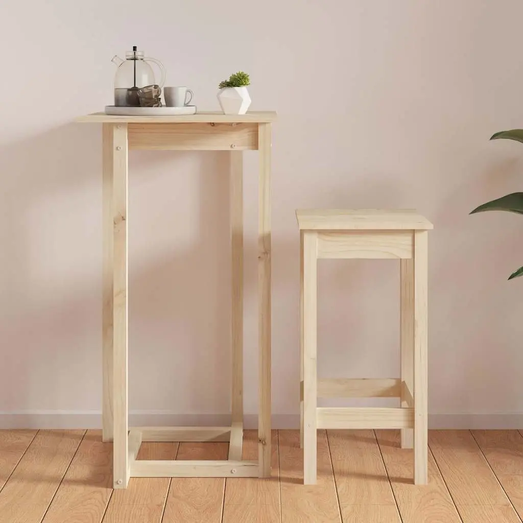 Bar Table 60x60x110 cm in Solid Pine Wood