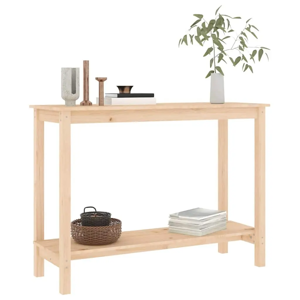 Console Table 110x40x80 cm Solid Pine Wood Accent End Table Brown Modern