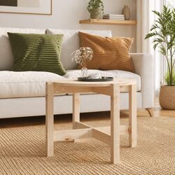 Your New Favorite Round Coffee Table in Pine