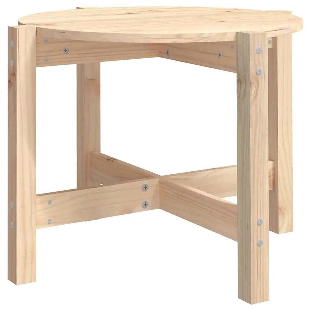 Coffee Table Solid Wood Pine Round 62.5cm
