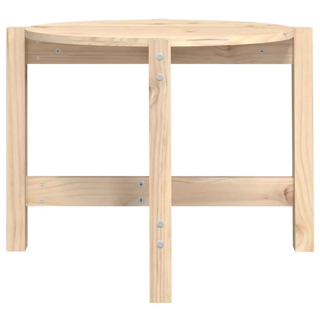 Coffee Table Solid Wood Pine Round 62.5cm