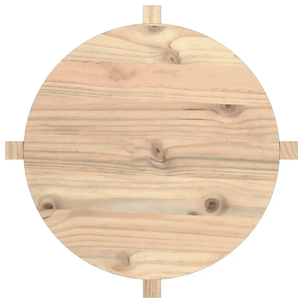 Coffee Table Solid Wood Pine Round 62.5cm