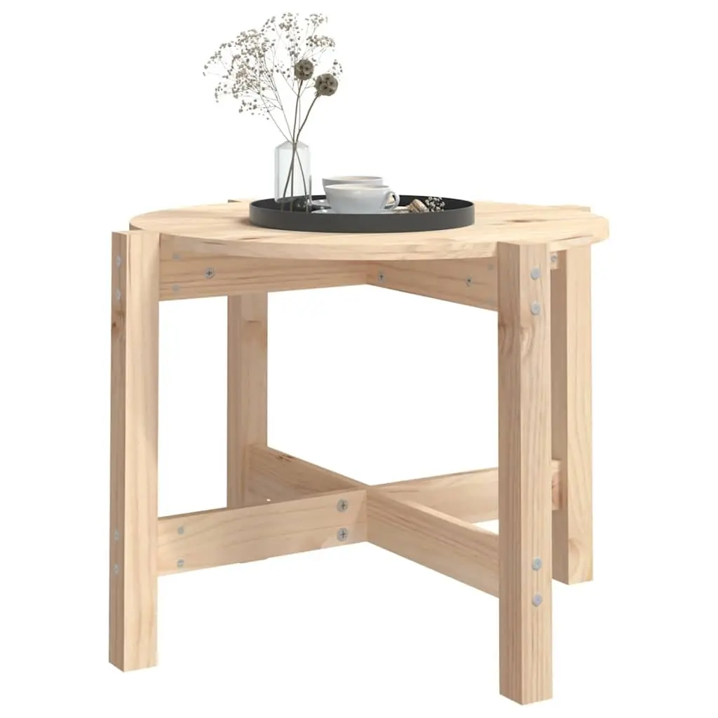 Coffee Table Solid Wood Pine Round 62.5cm