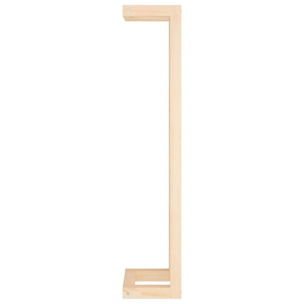 Towel Rack Wall-Mounted Solid Pine Wood Brown 23x18x90cm