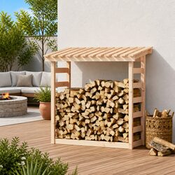 Your Perfect Firewood Rack - Solid Pine Wood Holder 108x64.5x110cm