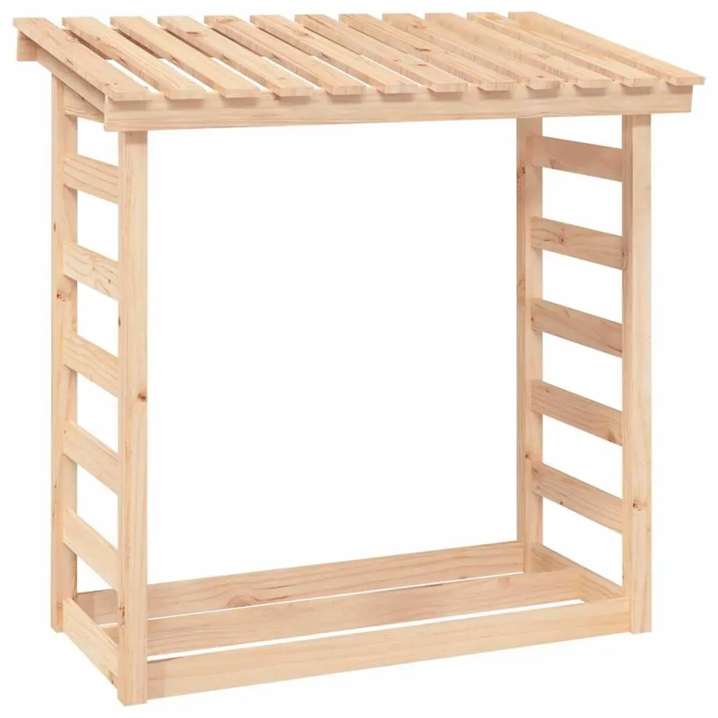 Firewood Rack Solid Pine Wood Log Storage 108x64.5x110cm Natural Holder