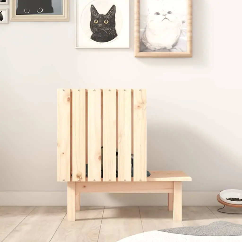 Cat House Solid Pine Wood Shelter 60x36x60 cm