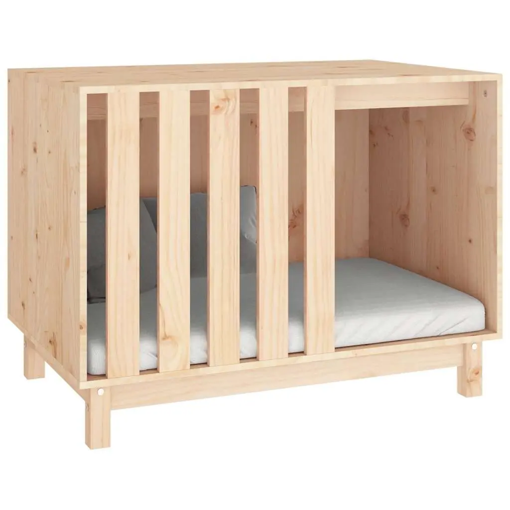 Dog House 90x60x67 cm Solid Wood Pine Pet Shelter Outdoor Indoor Cozy Bed
