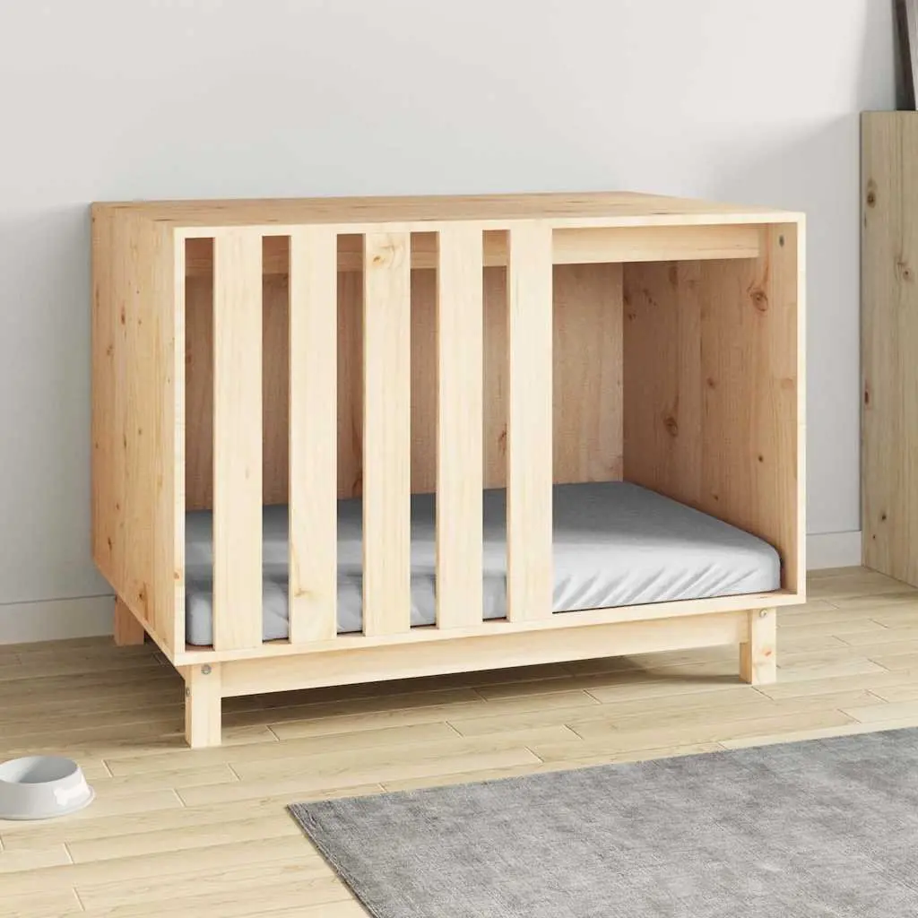 Dog House 90x60x67 cm Solid Wood Pine Pet Shelter Outdoor Indoor Cozy Bed