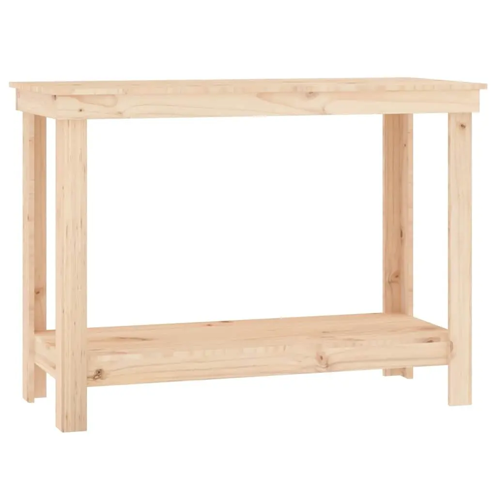 Work Bench Solid Pine Wood Storage Table Garage Workshop Tool Organiser