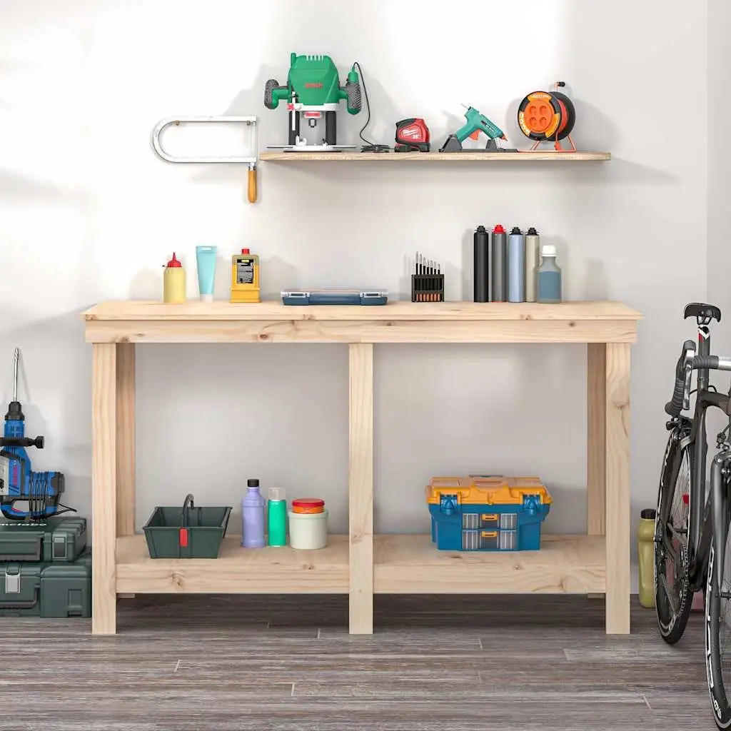 Solid Wood Pine Work Bench for DIY Projects