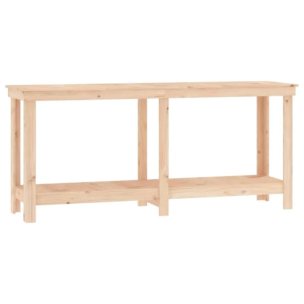 Work Bench Solid Pine Wood 180x50x80 cm Storage Shelves