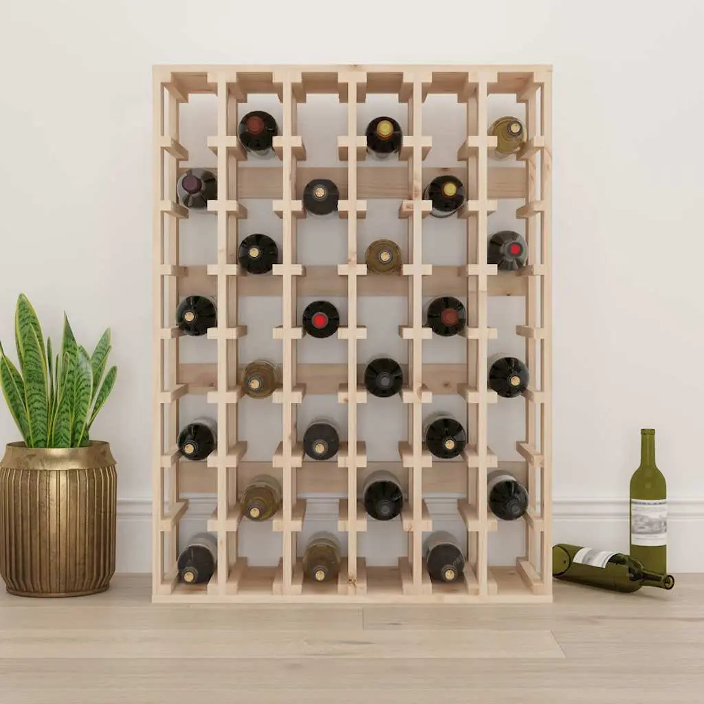 Wine Rack 70x33x94 cm in Solid Pine
