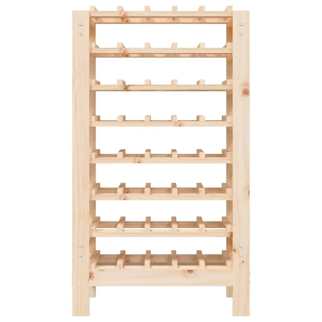 Wooden Wine Rack Solid Pine 61.5x30x107.5 cm Brown