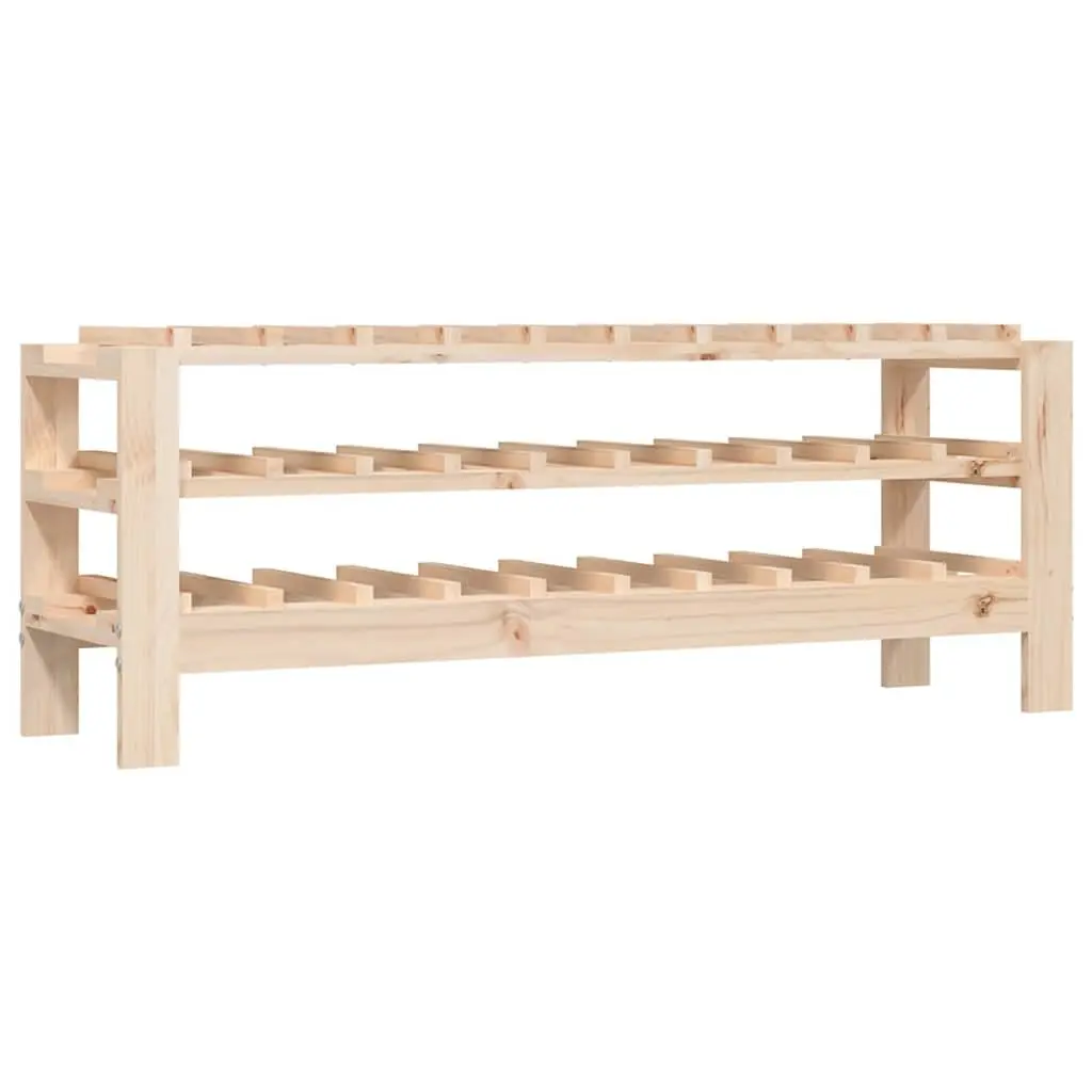 Solid Wood Wine Rack 109.5x30x42 cm Storage Cabinet Brown Pine Furniture