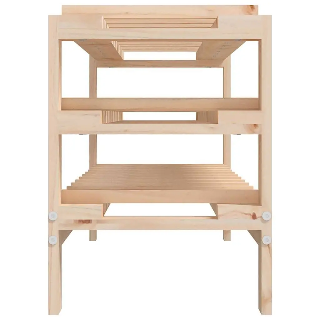 Solid Wood Wine Rack 109.5x30x42 cm Storage Cabinet Brown Pine Furniture