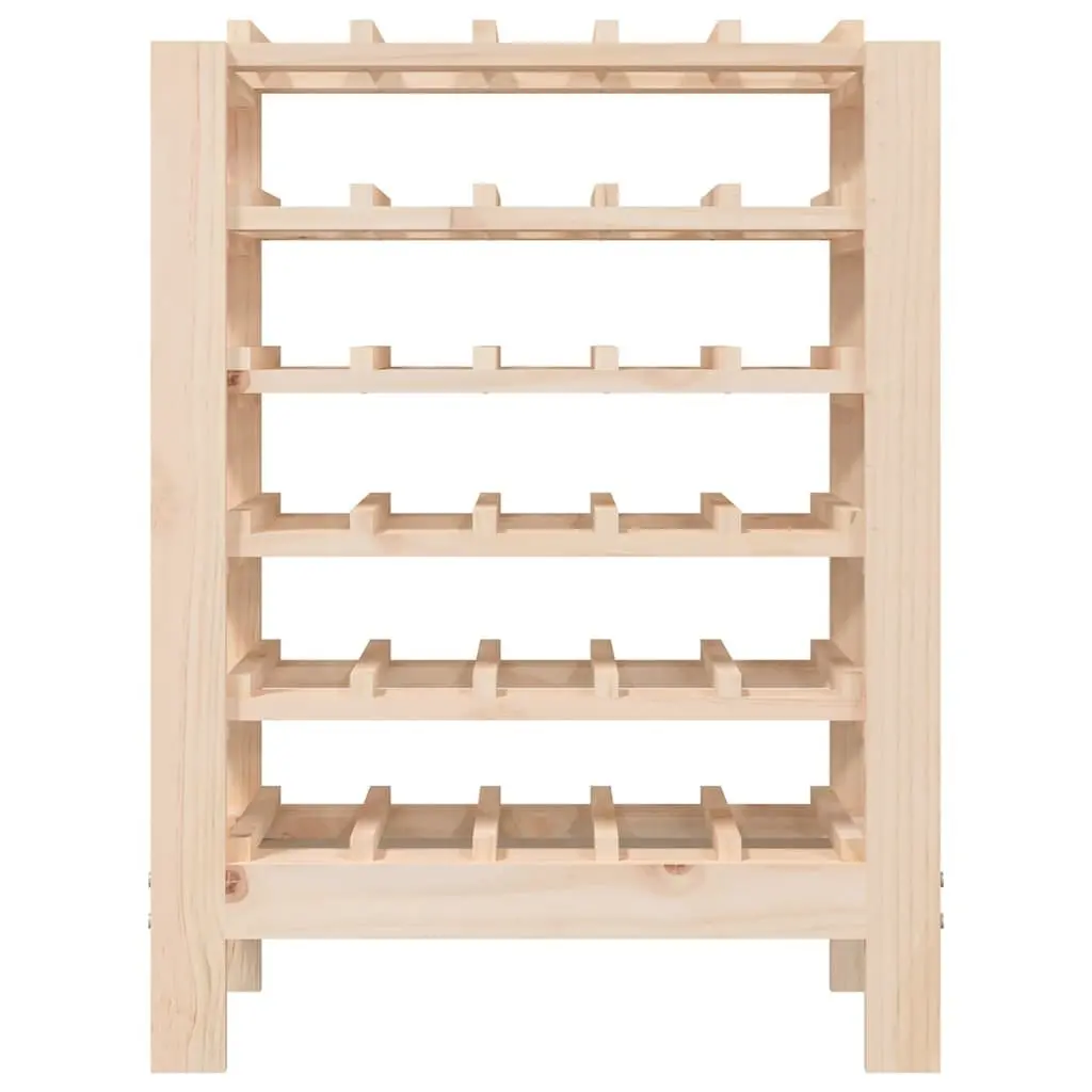 Wine Rack Storage Cabinet 61.5x30x82 cm Solid Pine Wood Brown Display Holder