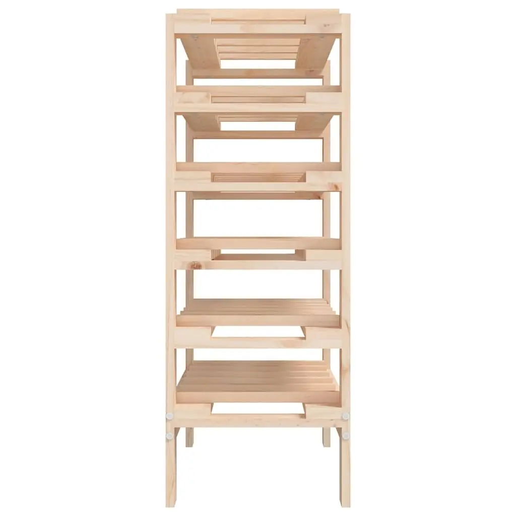 Wine Rack Storage Cabinet 61.5x30x82 cm Solid Pine Wood Brown Display Holder