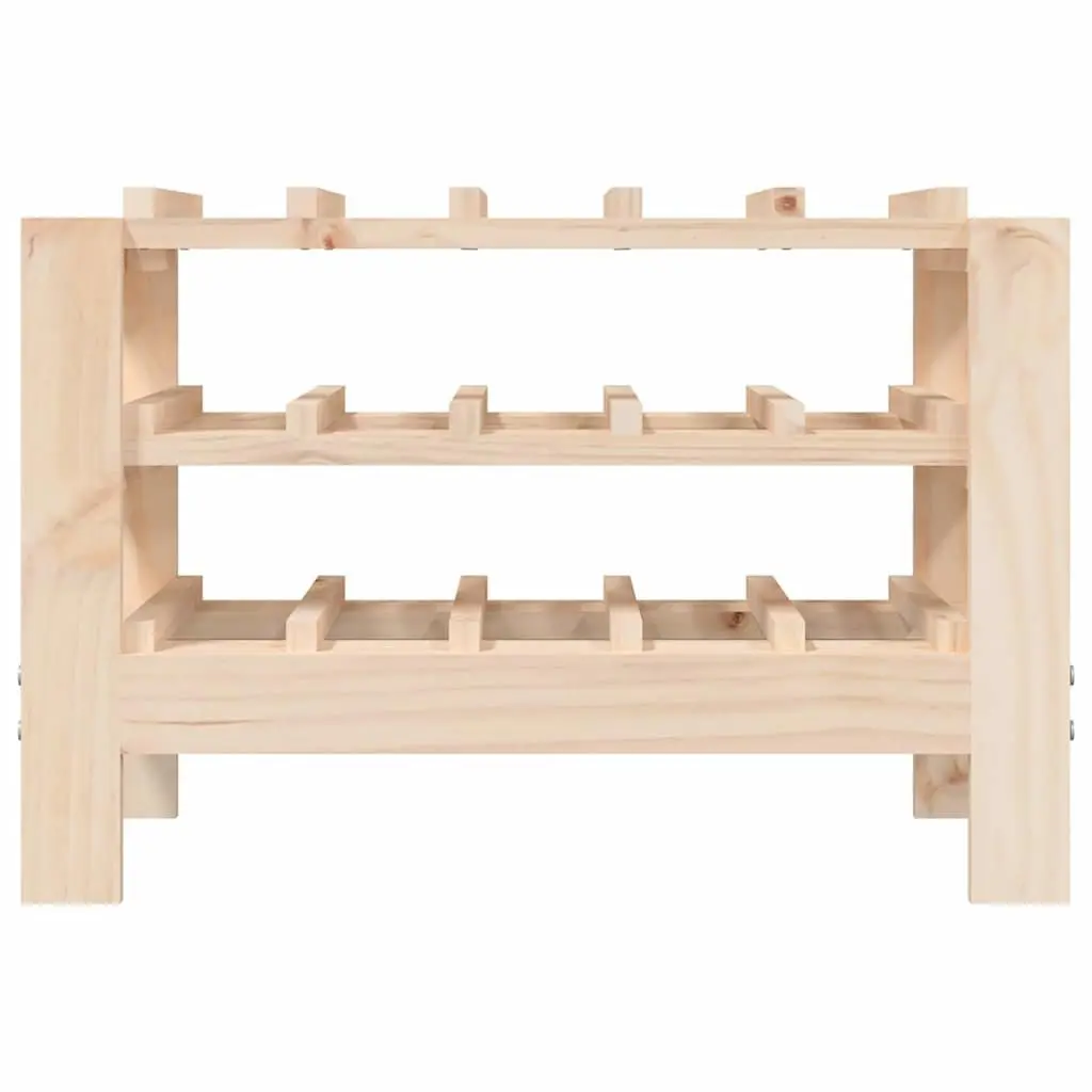 Wooden Wine Rack Solid Pine Brown 61.5x30x42 cm