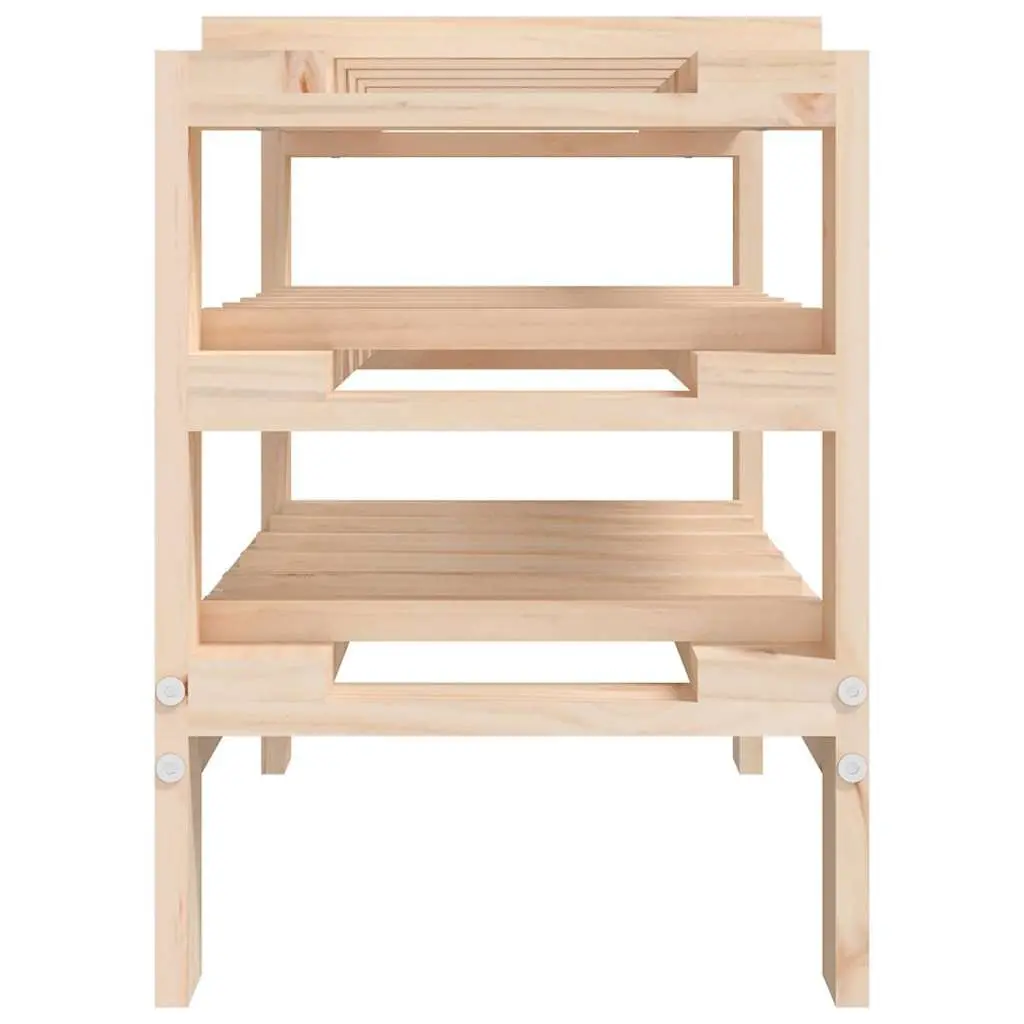 Wooden Wine Rack Solid Pine Brown 61.5x30x42 cm