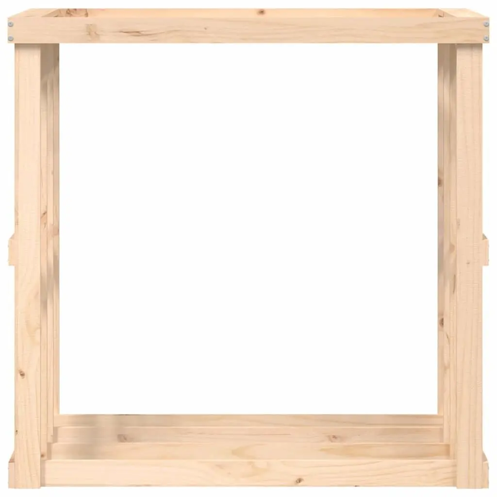 Log Holder Outdoor Solid Pine Wood Storage Stand with Planter 108 x 52 x 106 cm